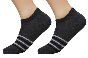 Pure Cotton Ankle Length Men's Wear Socks (Silver)-thumb2