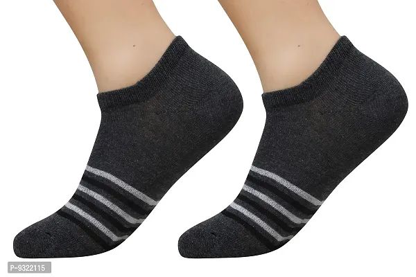 Pure Cotton Ankle Length Men's Wear Socks (Silver)-thumb3