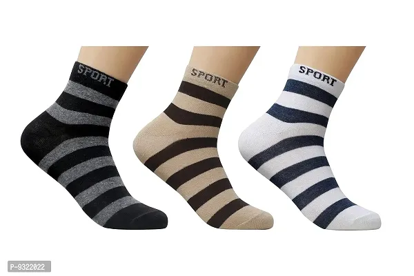 Men Pure Cotton Ankle Length Socks (Grey)