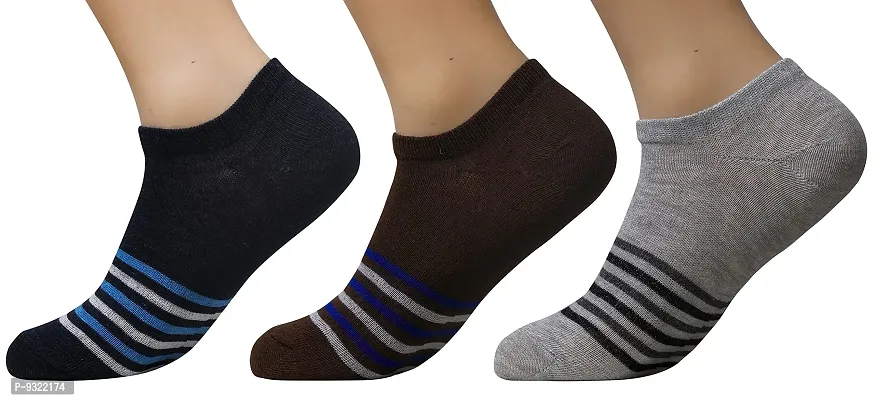 Pure Cotton Ankle Length Men's Wear Socks (Black)-thumb0