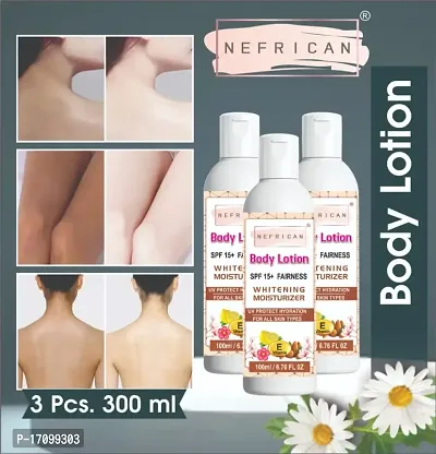 Nefrican Bodyotion for Very Dry Skin, Nourishing Body Milk with 2x Almond Oil (100 ml) (Pack Of 3)