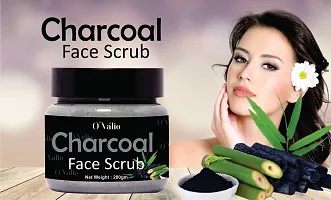Charcoal Face Scrub Anti-acne  Blackhead Removal  Oil Control Scrub (Pack Of 1)(200 gm)-thumb1