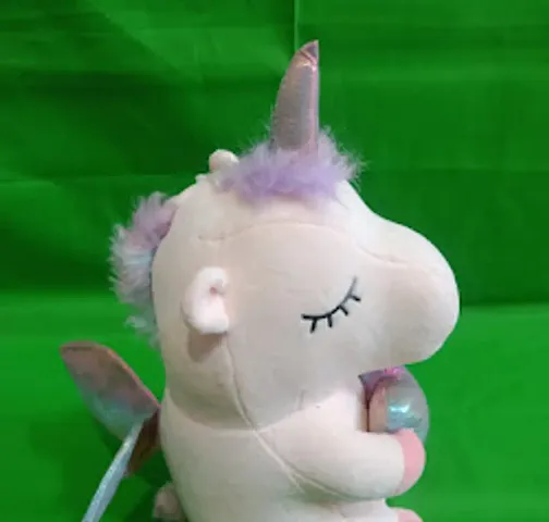 Stuffed Unicorn Toy For Children In White Colour