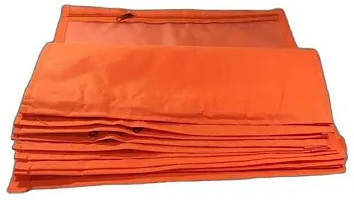 Classecrafts Non - Woven Single Packing Saree Cover Set, Garment Storage Bag Orange-thumb2