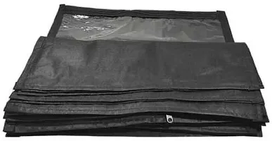 Classecrafts Non - Woven Single Packing Saree Cover Set, Garment Storage Bag Black36pc single saree coverNW(black)-thumb2