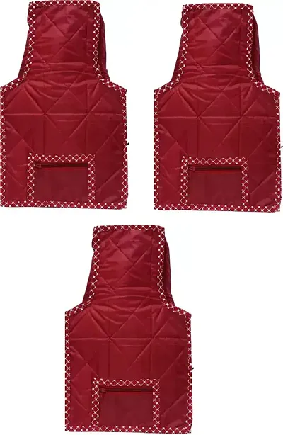 Classecrafts Fabric Blouse Cover Garments Cover Bag Clothes Storage Wardrobe Organiser Maroon3pc parachute blouse cover(maroon)