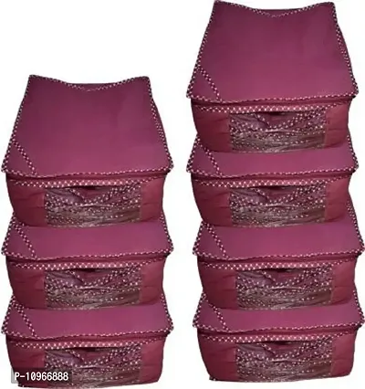 Pack of 7 Non Woven Designer Height Saree Cover (maroon)