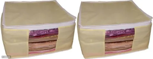 Pack of 2 Non Woven Designer Height Saree Cover Gift Organizer bag