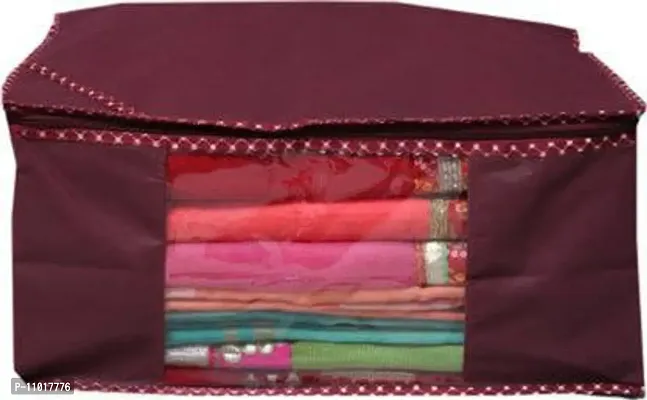 saree cover Quality Pack of 9 Non Woven 10inch Designer Height Saree Cover 4pcred5pc black(N)  (Multicolor)-thumb4