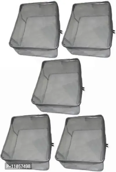 Cygnet Fashionista High Quality Multipurpose transparent Plain Saree Cover 5PC Capacity 10-15 Units Saree/Blouse Each  (Grey)-thumb0
