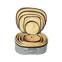 Multipurpose Set Of 5 Pc Cosmetic Storage Box Vanity Box With Makeup Kit Storage Box / Makeup Organizer Vanity Box(Black, White)-thumb2