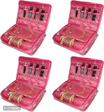 Pack of 4 Locker Jewellery box Wardrobe Organiser jewellery box, Vanity Box (Pink)