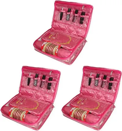 Pack of 4 Locker Jewellery box Wardrobe Organiser jewellery box, Vanity Box (Pink)