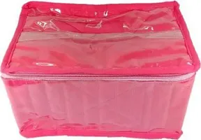 TEN pocket ,brocade jewellery kit vanity case jewellery bangle box(Pink)-thumb1