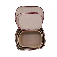 CLASSECRAFTS 3 pieces of best quality Makeup kit box Jewellery box, Vanity box, MakeUp Vanity Bag, storage Box, Multipurpose Kit, Travelling Bag Vanity Box&nbsp;&nbsp;(Pink)-thumb1