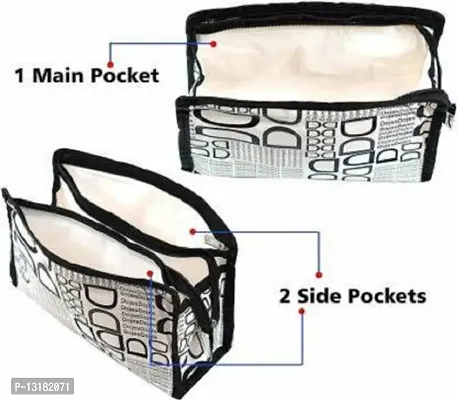 CLASSECRAFTS Pack of 1 Pcs Toiletry Organizer Jewelry Makeup Kit Bag Cosmetic Pouch Travel Organizer Travel Toiletry Kit(White)-thumb4