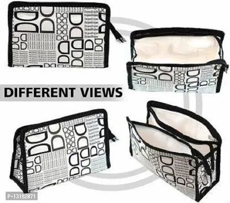 CLASSECRAFTS Pack of 1 Pcs Toiletry Organizer Jewelry Makeup Kit Bag Cosmetic Pouch Travel Organizer Travel Toiletry Kit(White)-thumb3