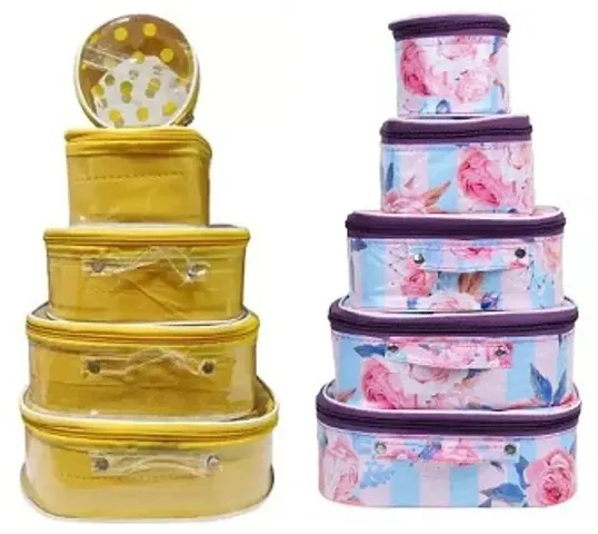 Combo Set MultiPurpose Vanity box Cosmetic Organizer Makeup Kit Box Jewellery Organizer