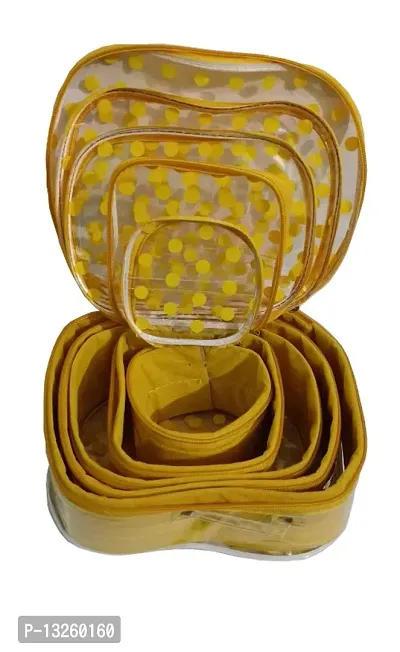 CLASSECRAFTS Combo Pack of 2 Pieces of best quality Makeup kit box Jewellery box, Vanity box, MakeUp Vanity Bag, storage Box, Multipurpose Kit, Travelling Bag Vanity Box(Yellow, Purple)-thumb4