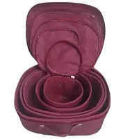 CLASSECRAFTS Combo Pack of 2 Pieces Printed Set of 5 Pcs Toiletry Shaving Makeup Bindi Bangle Socks Hanky Jewelry Organizer Vanity Box,makeup box Vanity Box  (Maroon, Purple)-thumb3