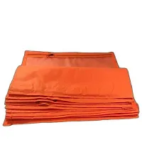 CLASSECRAFTSnbsp;High Quality Travelling Bag Pack of 36Pcs Non-woven single Saree Cover Bags Storage Cloth Clear Plastic Zip Organizer Bag vanity pouch Garments Covernbsp;nbsp;(Orange)-thumb2