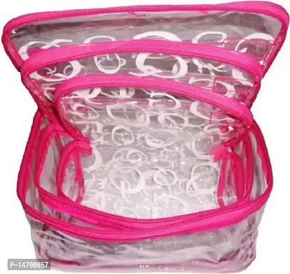 CLASSECRAFTS Combo cosmetic bag bridal organizer jewellery storage Makeup and Jewellery Vanity Box  (Pink)-thumb2