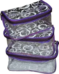 CLASSECRAFTS Combo cosmetic bag bridal organizer jewellery storage Makeup and Jewellery Vanity Box  (Pink, Purple)-thumb1
