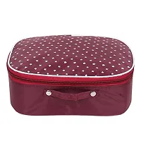 CLASSECRAFTS Pack of 2Pcs, 3Sets of best quality Makeup kit box Jewellery box, Vanity box, MakeUp Vanity Bag, storage Box, Multipurpose Kit, Travelling Bag Vanity Box (Maroon)-thumb2