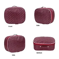 CLASSECRAFTS Pack of 2Pcs, 3Sets of best quality Makeup kit box Jewellery box, Vanity box, MakeUp Vanity Bag, storage Box, Multipurpose Kit, Travelling Bag Vanity Box (Maroon)-thumb1