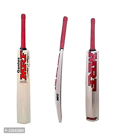 Genius MRF Popular Willow Cricket Bat with Cover (No. 6) with 1 ball-thumb0