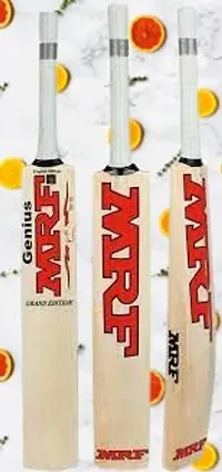 Genius MRF Popular Willow Cricket Bat with Cover (No. 6) with 1 ball-thumb3