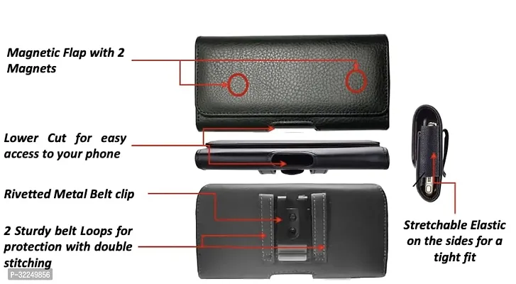 Modern Leather Mobile Belt Pouch Cover Holster Case with Belt Clip-thumb3