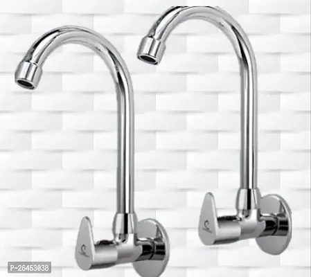 Livefast Fusion Stainless Steel Sink Tap with Wall Flange for Kitchen Sink - Pack of 2