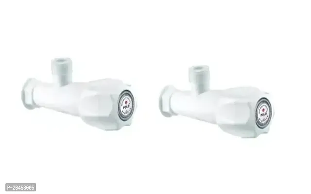 Livefast Pvc Plastic Angle Valve Tap for Bathroom, Washbasin (Pack of 2)Handle Controlled