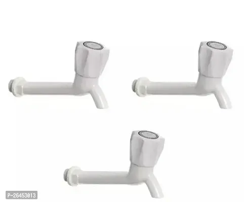 Livefast- Long Bib Cock Taps for Bathroom, Kitchen and Garden For and Cold Water, (13mm,1/2 Inch )- Set of 3-thumb0