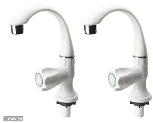 Livefast Polo Plastic Swan Neck Tap with Foam Flow for Wash Basin Tap - Pack of 2Handle Controlled