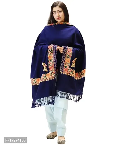 Radha Madhav Enterprise Kashmiri Border Embroidery Shawl,Stole for Women,Ladies,Girls-thumb3