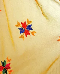 Radha Madhav Enterprise Women's Chiffon Embroidery Phulkari Dupatta,Yellow Color (Free Size)-thumb3