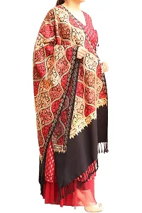 Radha Madhav Enterprise Women's Wool Blend Full Embroidery Matka Stole-thumb2