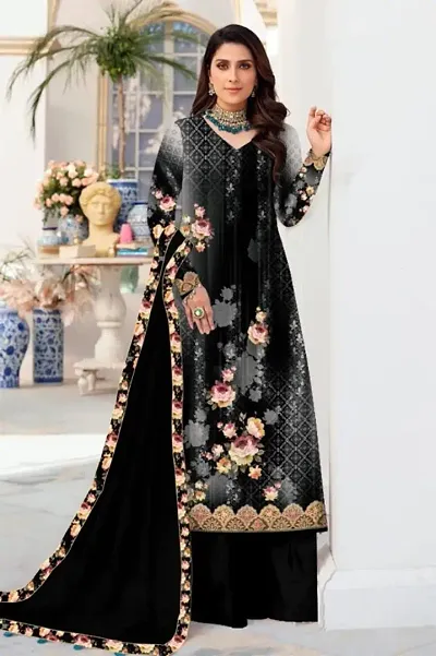 Cotton printed dress new arrivals material with chiffon dupatta