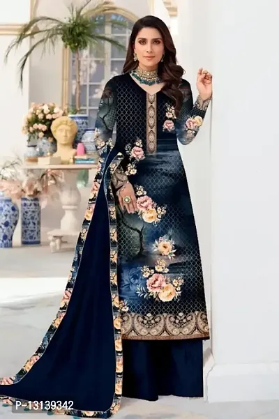 Ladies Unstitched Cotton Printed Suit and Dress Material with Chiffon Dupatta