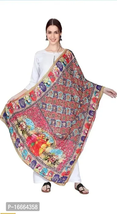 Pakistani Dupatta with Heavy Mirror and Shimmers Work