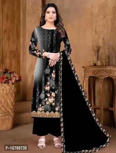 Beautiful Cotton Printed Suits and Dress Material with Chiffon Dupatta-thumb0