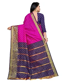 ADWYN PETER Women's Jacquard Banarasi Silk Casual Wear Lightweight Saree With Unstitched Blouse (R_C_537 Pink)-thumb3