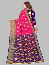 ADWYN PETER Women's Jacquard Banarasi Silk Casual Wear Lightweight Saree With Unstitched Blouse (R_C_578 Peach)-thumb2