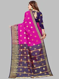 ADWYN PETER Women's Jacquard Banarasi Silk Casual Wear Lightweight Saree With Unstitched Blouse (R_C_579 Pink)-thumb2