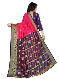 ADWYN PETER Women's Jacquard Banarasi Silk Casual Wear Lightweight Saree With Unstitched Blouse (R_C_559 Peach)-thumb3