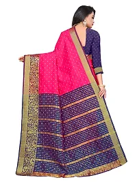 ADWYN PETER Women's Jacquard Banarasi Silk Casual Wear Lightweight Saree With Unstitched Blouse (R_C_536 Peach)-thumb3