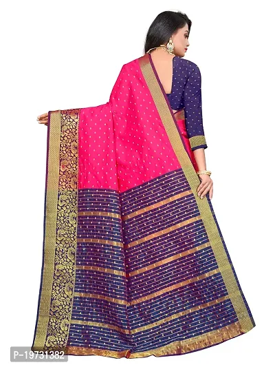 ADWYN PETER Women's Jacquard Banarasi Silk Casual Wear Lightweight Saree With Unstitched Blouse (R_C_536 Peach)-thumb4