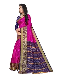 ADWYN PETER Women's Jacquard Banarasi Silk Casual Wear Lightweight Saree With Unstitched Blouse (R_C_537 Pink)-thumb2